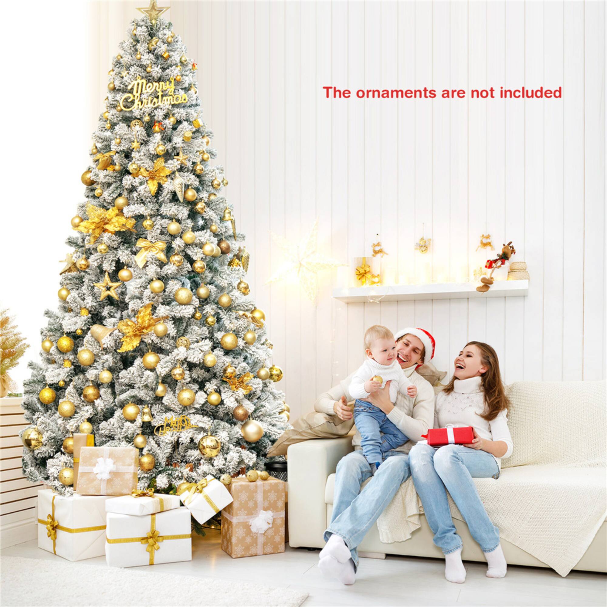 Costway 9ft. Unlit Snow Flocked Artificial Christmas Tree